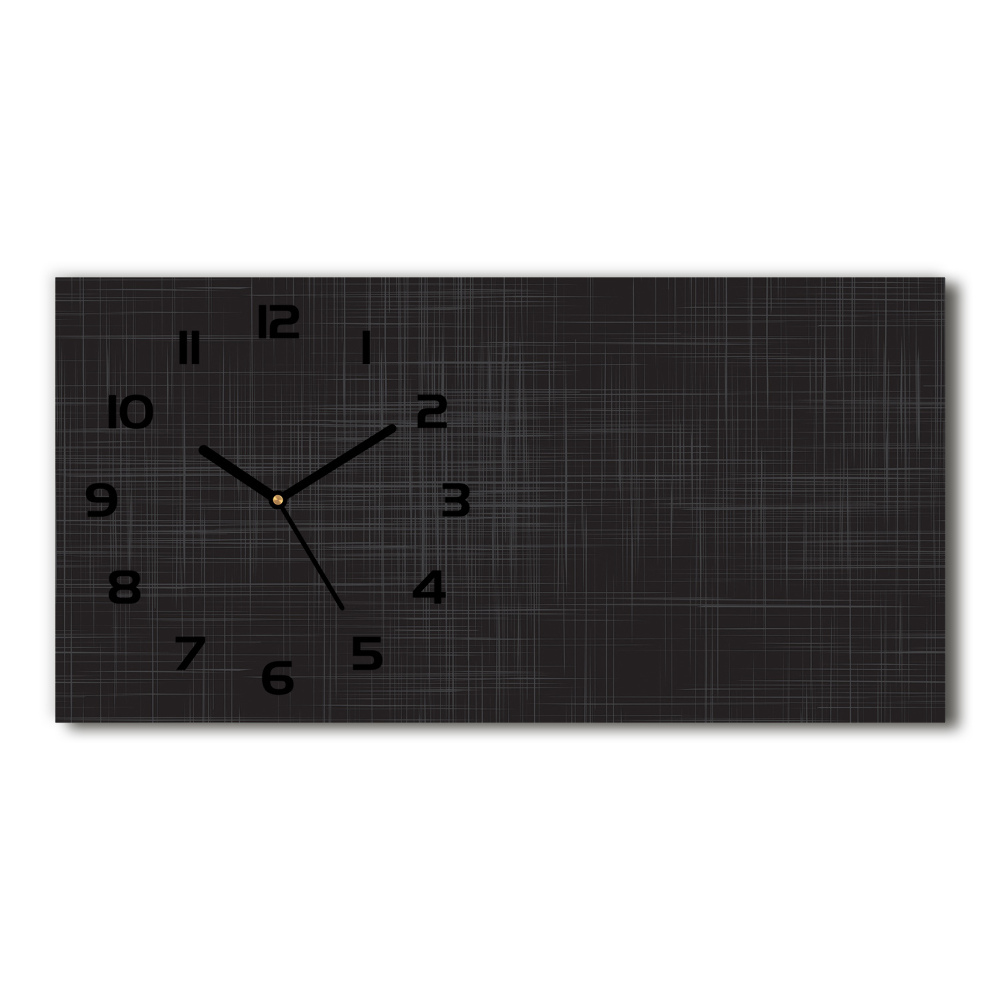 Horizontal wall clock Linen texture