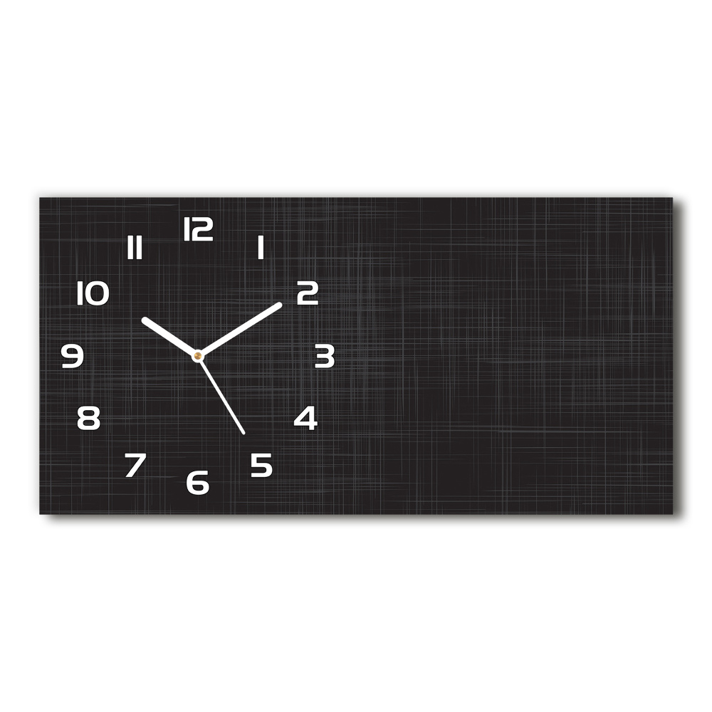 Horizontal wall clock Linen texture