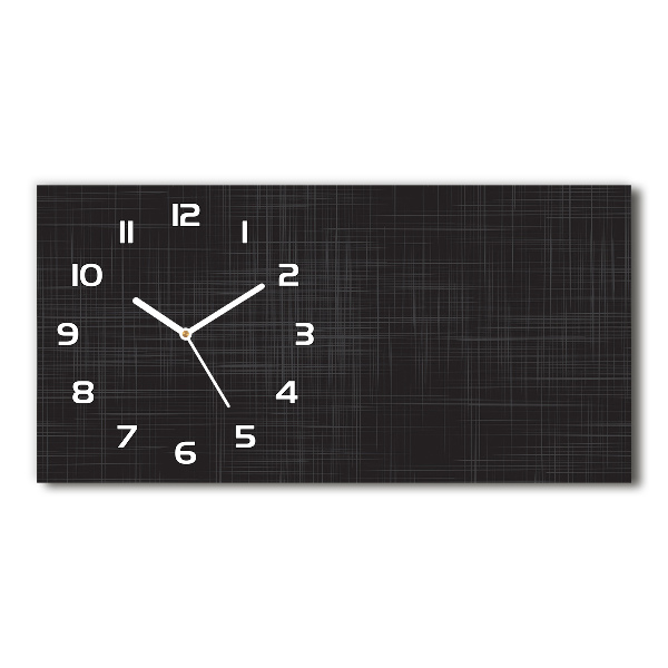 Horizontal wall clock Linen texture