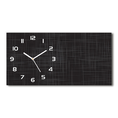 Horizontal wall clock Linen texture