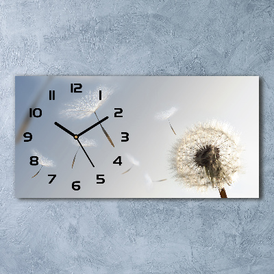 Horizontal wall clock Dandelion