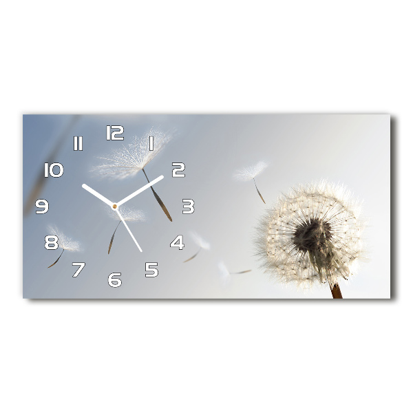 Horizontal wall clock Dandelion