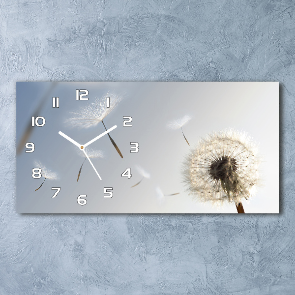 Horizontal wall clock Dandelion