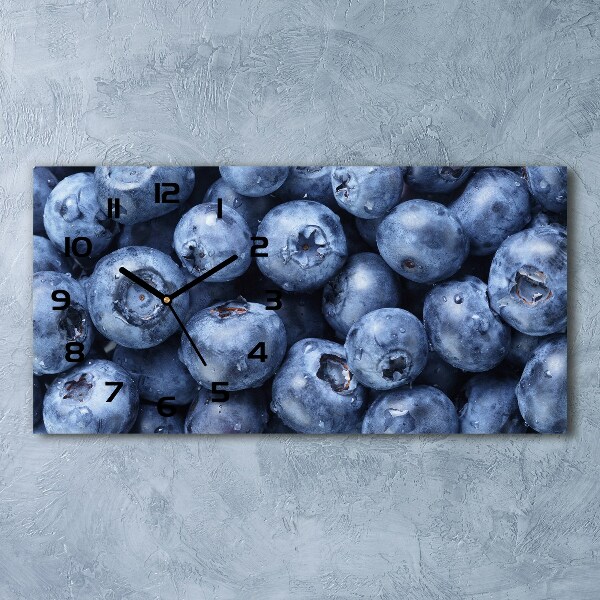 Horizontal rectangular wall clock Berries