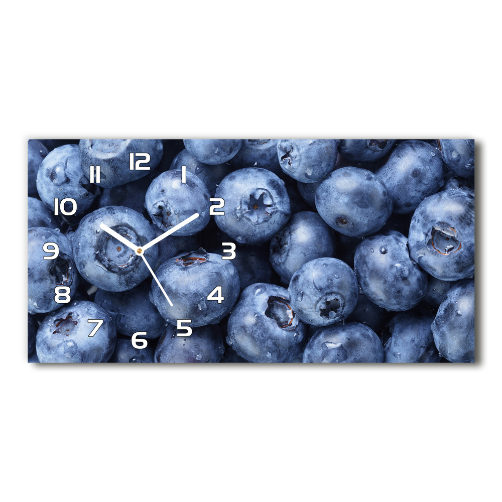 Horizontal rectangular wall clock Berries