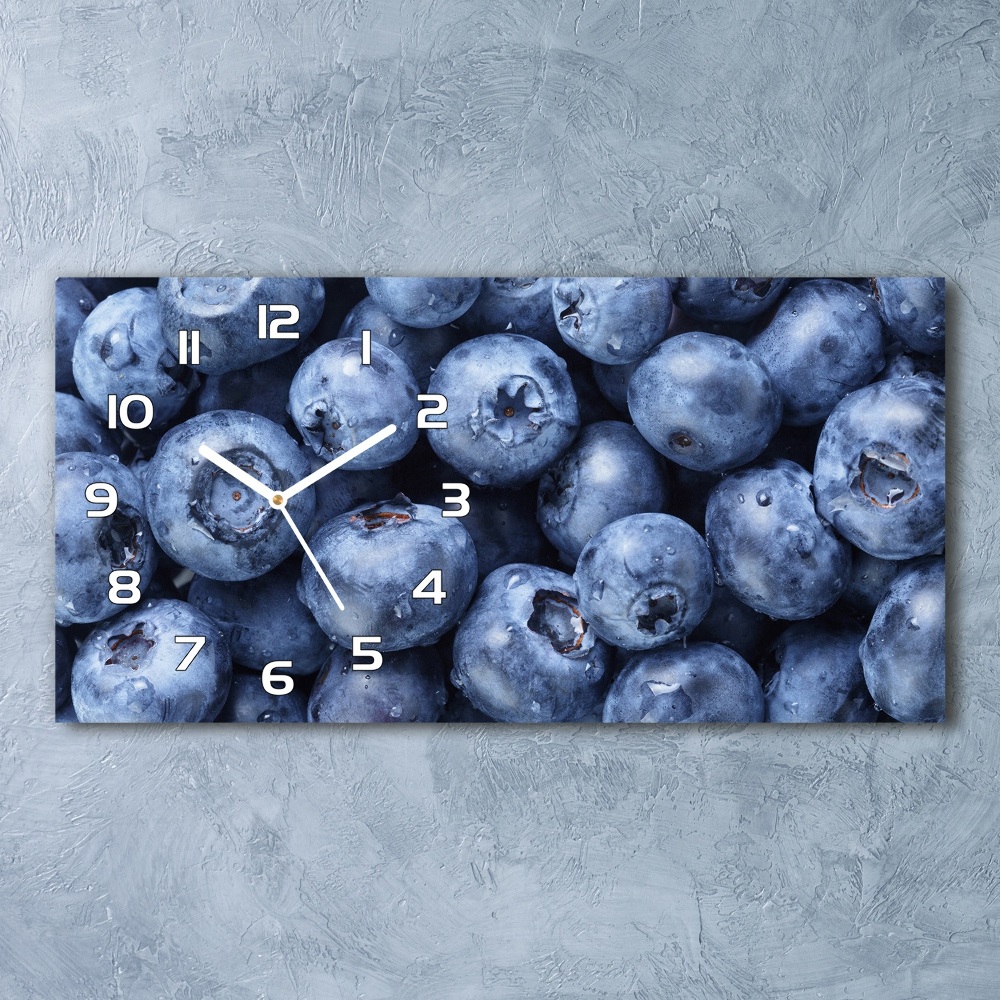 Horizontal rectangular wall clock Berries