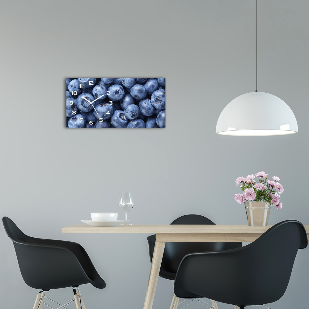 Horizontal rectangular wall clock Berries