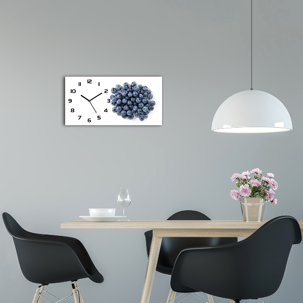 Horizontal rectangular wall clock Berries