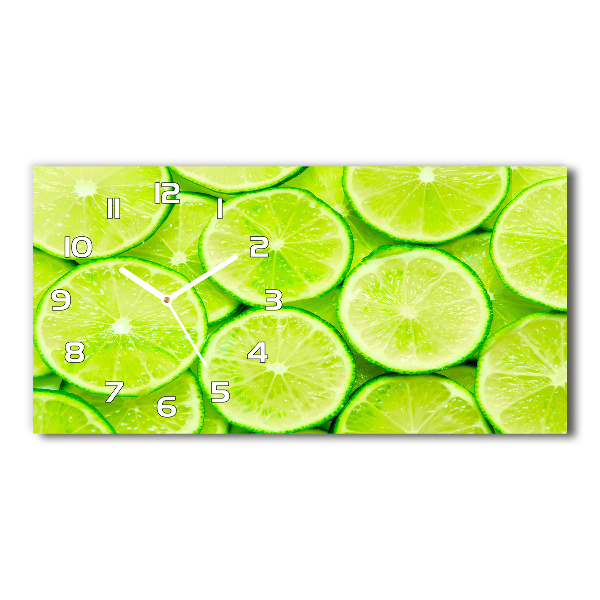 Horizontal wall clock Lime