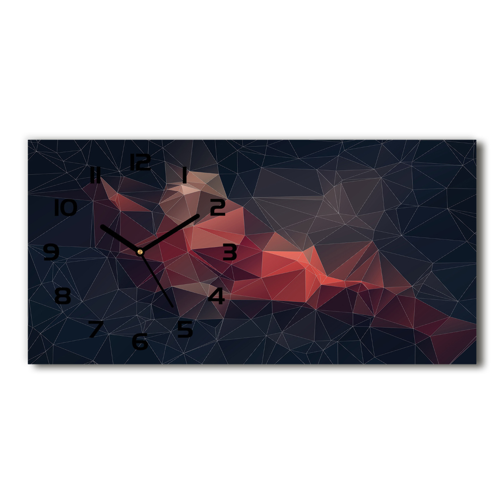 Horizontal wall clock Abstract background