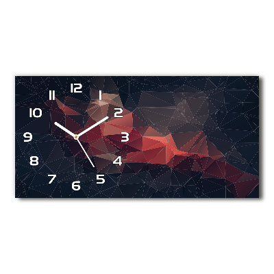 Horizontal wall clock Abstract background