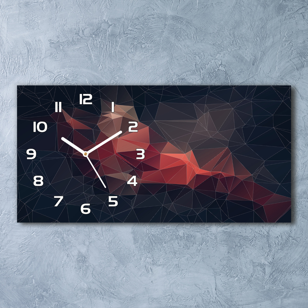 Horizontal wall clock Abstract background