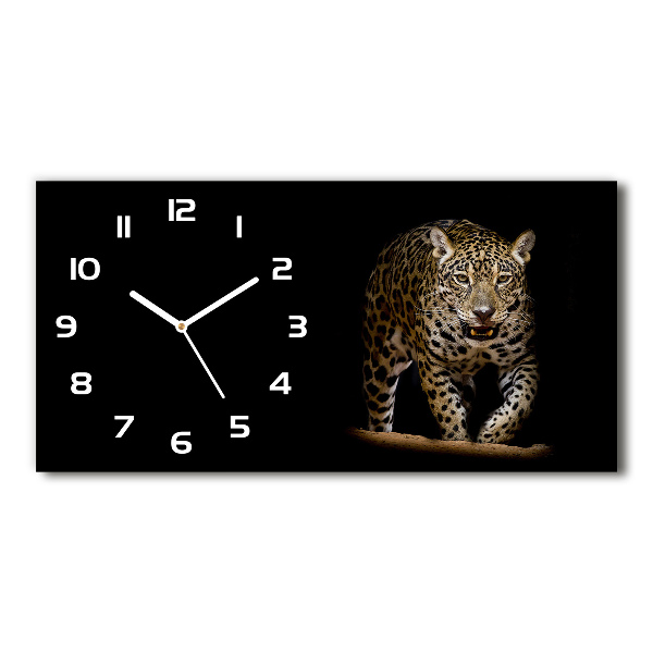 Horizontal rectangular wall clock Jaguar