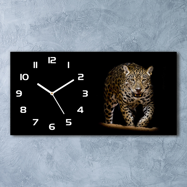 Horizontal rectangular wall clock Jaguar