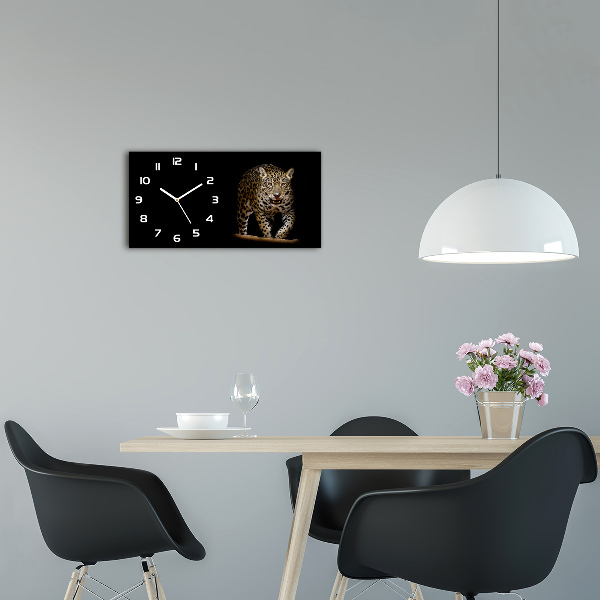 Horizontal rectangular wall clock Jaguar