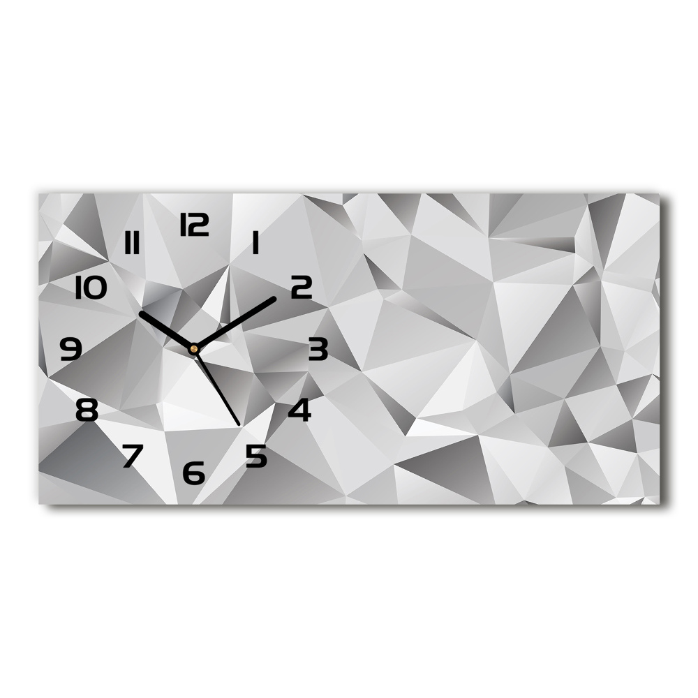 Horizontal rectangular wall clock 3D abstraction