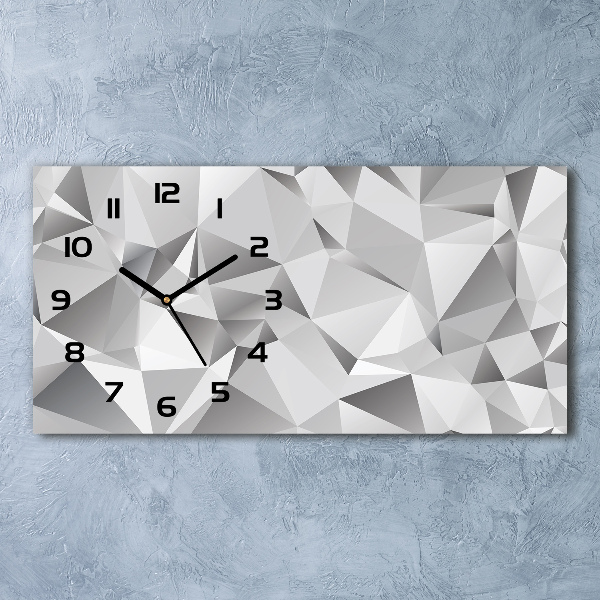 Horizontal rectangular wall clock 3D abstraction