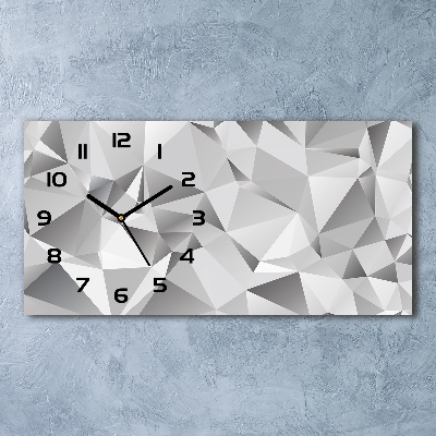 Horizontal rectangular wall clock 3D abstraction