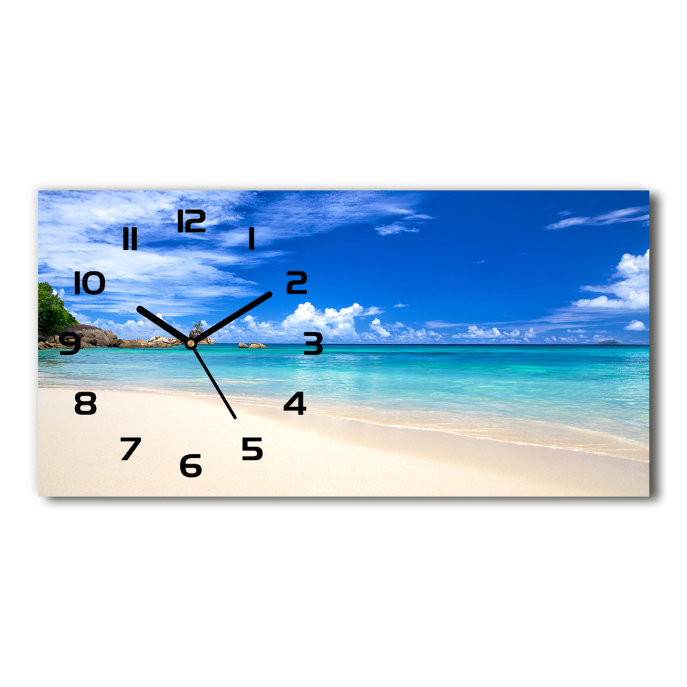 Horizontal wall clock Tropical beach