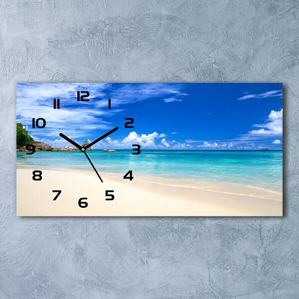 Horizontal wall clock Tropical beach