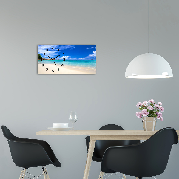 Horizontal wall clock Tropical beach