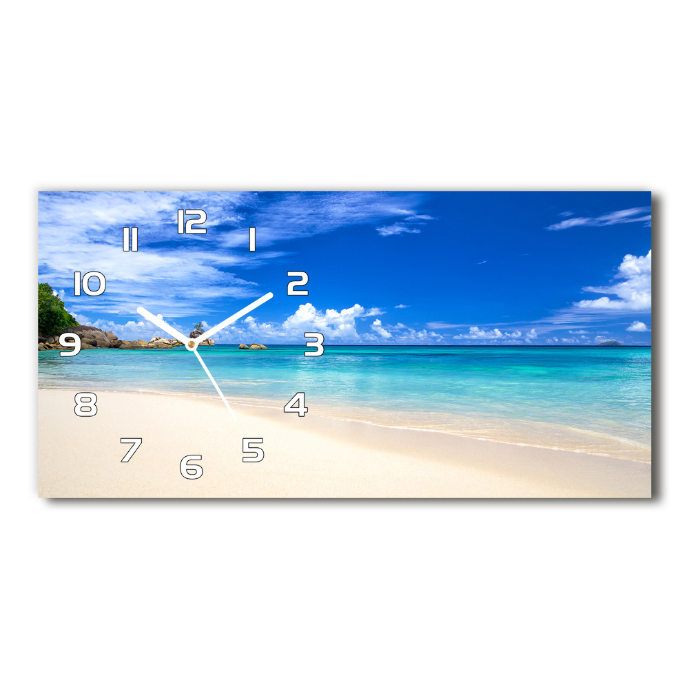 Horizontal wall clock Tropical beach