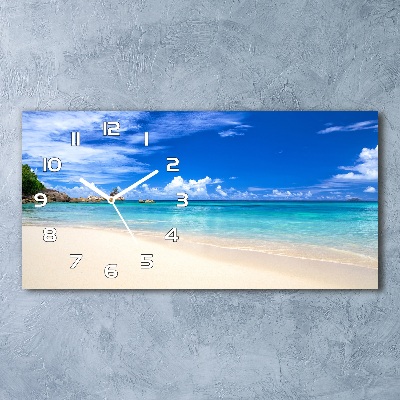 Horizontal wall clock Tropical beach