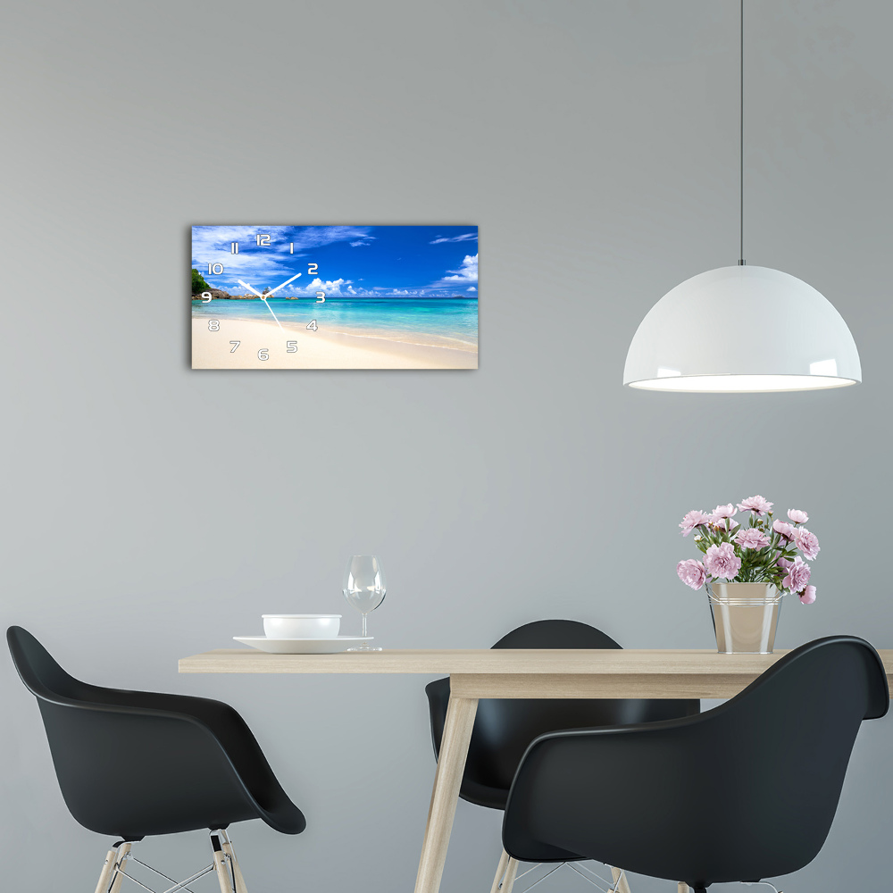 Horizontal wall clock Tropical beach