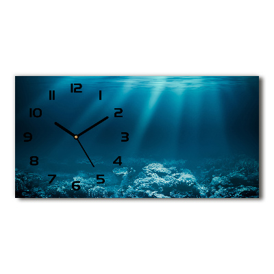 Horizontal wall clock Underwater world