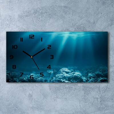 Horizontal wall clock Underwater world