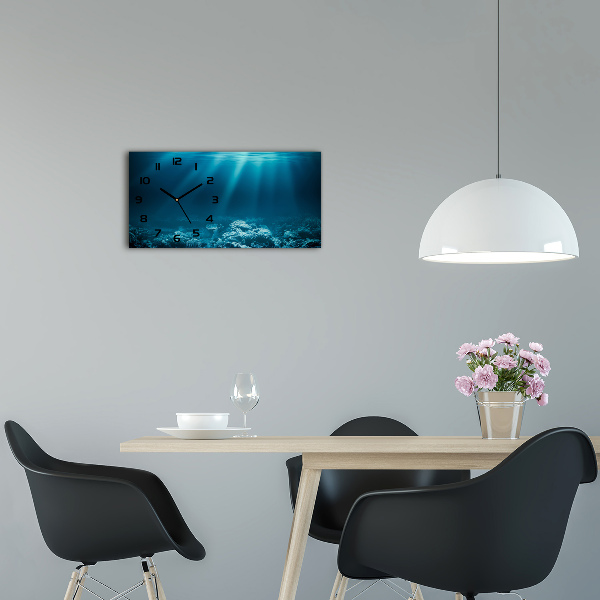 Horizontal wall clock Underwater world