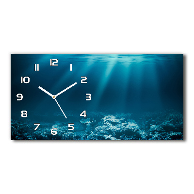 Horizontal wall clock Underwater world