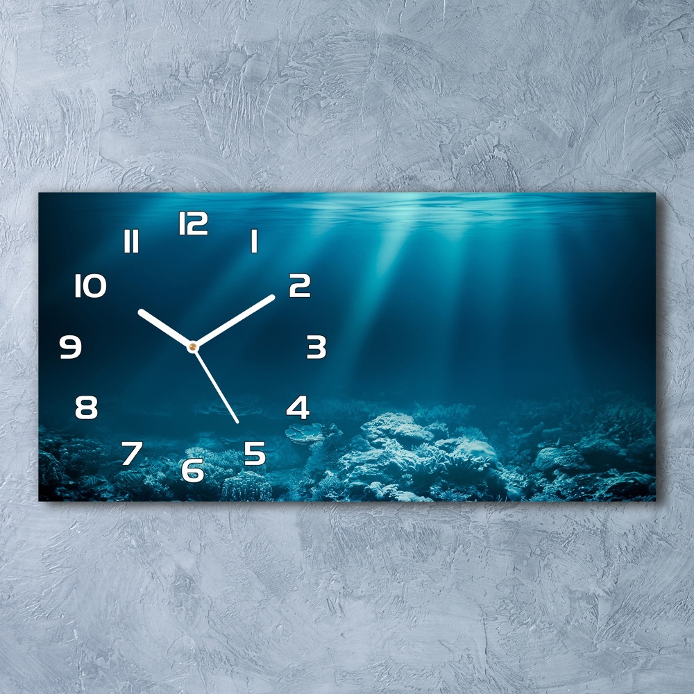 Horizontal wall clock Underwater world