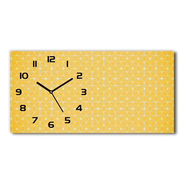 Horizontal rectangular wall clock Stars