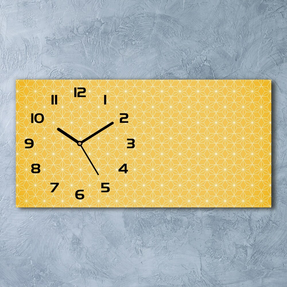 Horizontal rectangular wall clock Stars