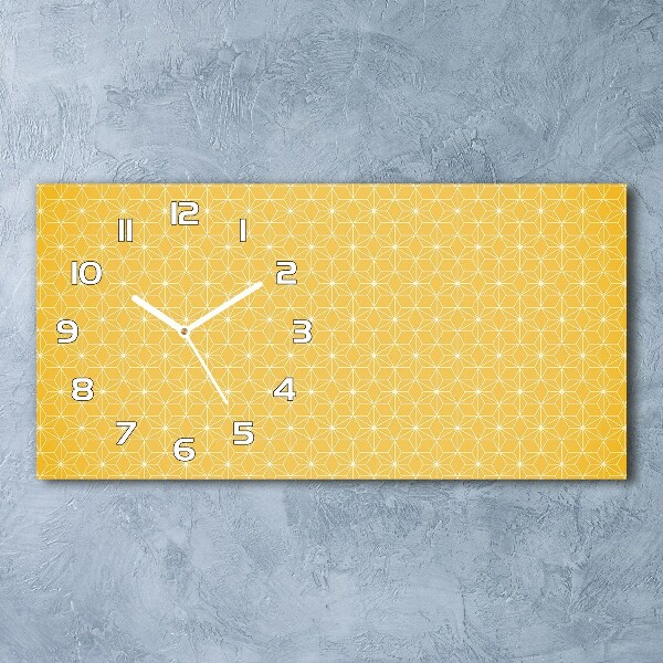 Horizontal rectangular wall clock Stars