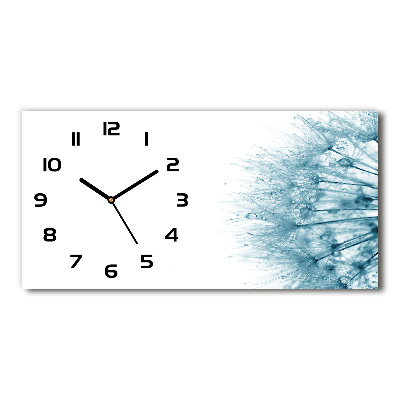 Horizontal rectangular wall clock Dandelion