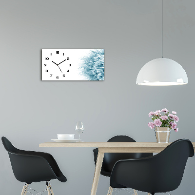 Horizontal rectangular wall clock Dandelion