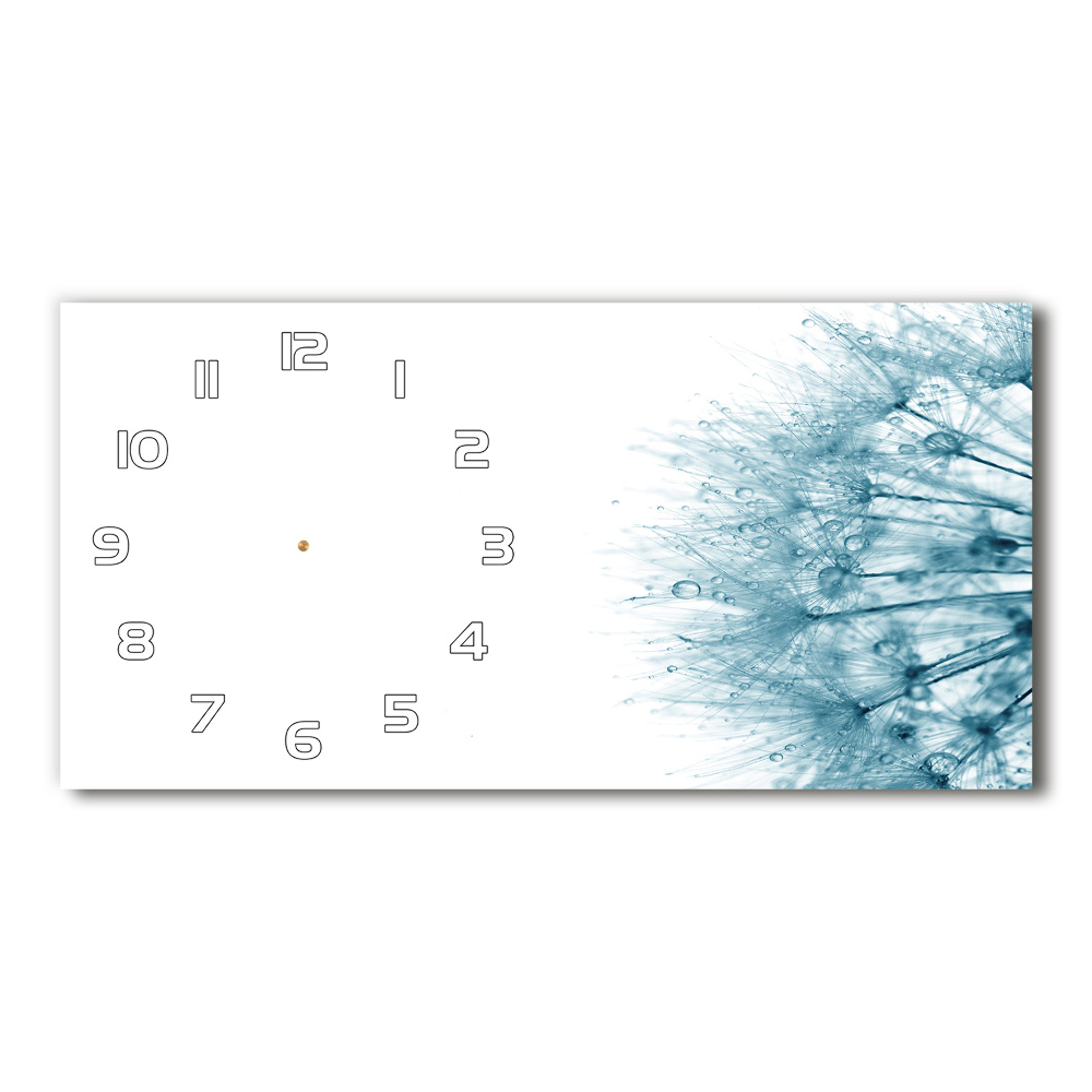 Horizontal rectangular wall clock Dandelion