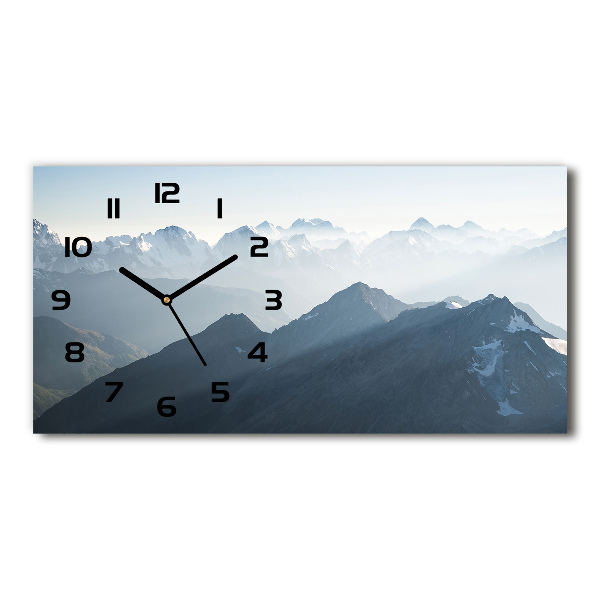 Horizontal wall clock Mountain peaks