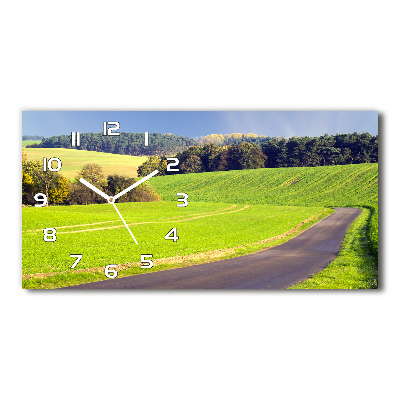 Horizontal wall clock dirt road