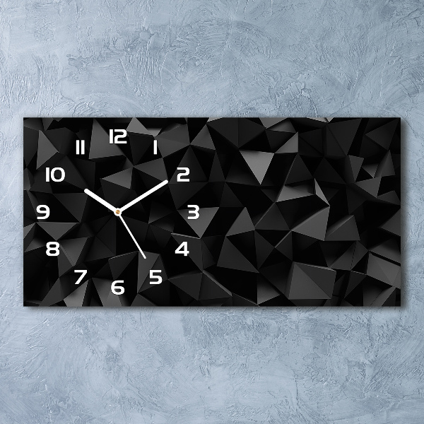 Horizontal wall clock 3D abstraction