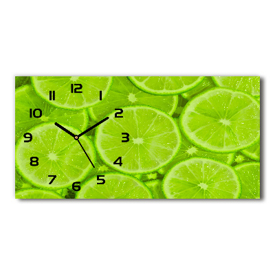 Horizontal wall clock Lime