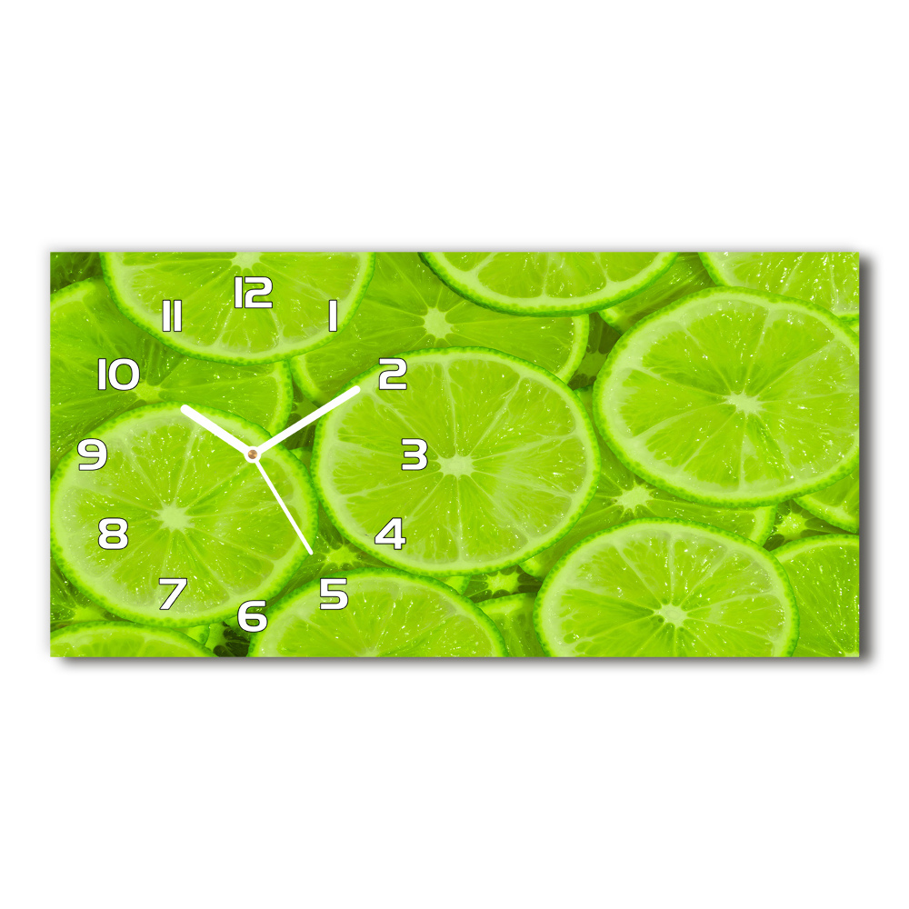 Horizontal wall clock Lime