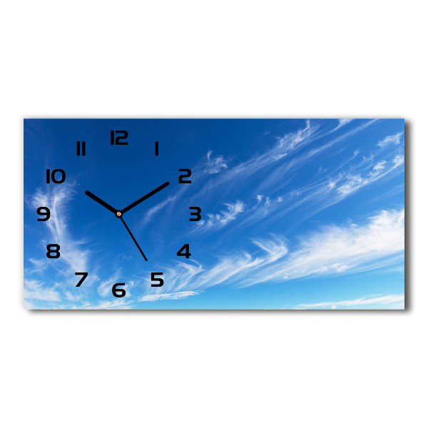 Horizontal rectangular wall clock Blue sky