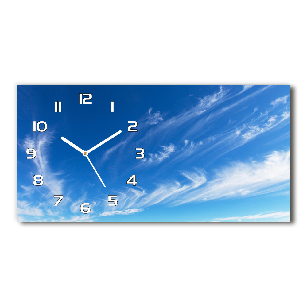 Horizontal rectangular wall clock Blue sky