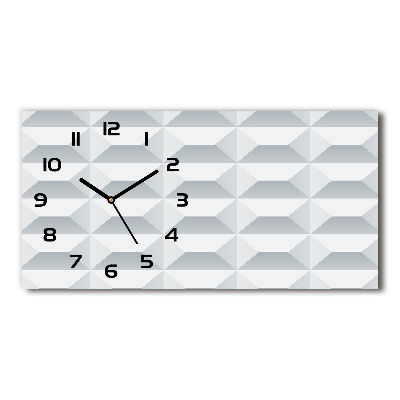 Horizontal wall clock Geometric background