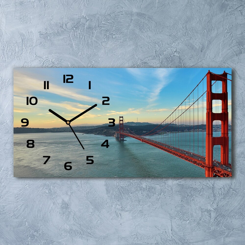 Horizontal wall clock San Francisco bridge