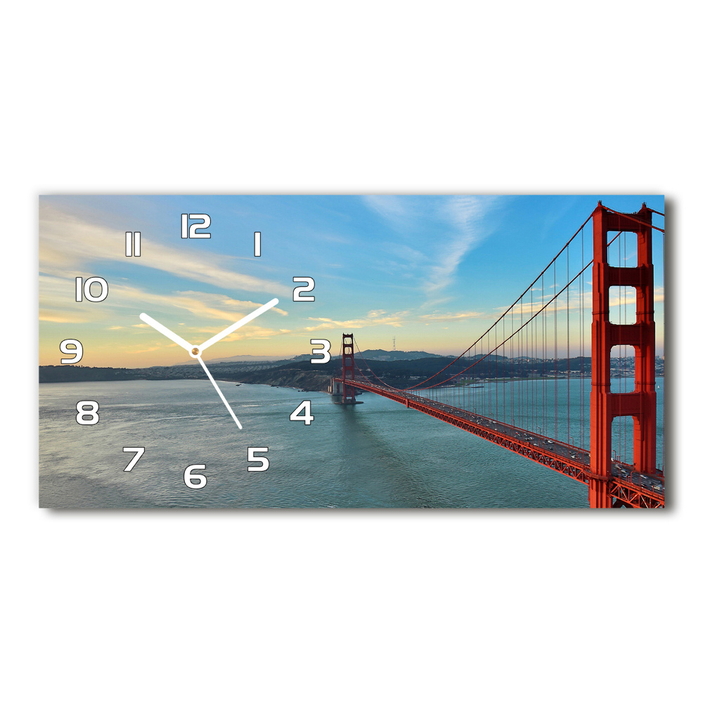 Horizontal wall clock San Francisco bridge