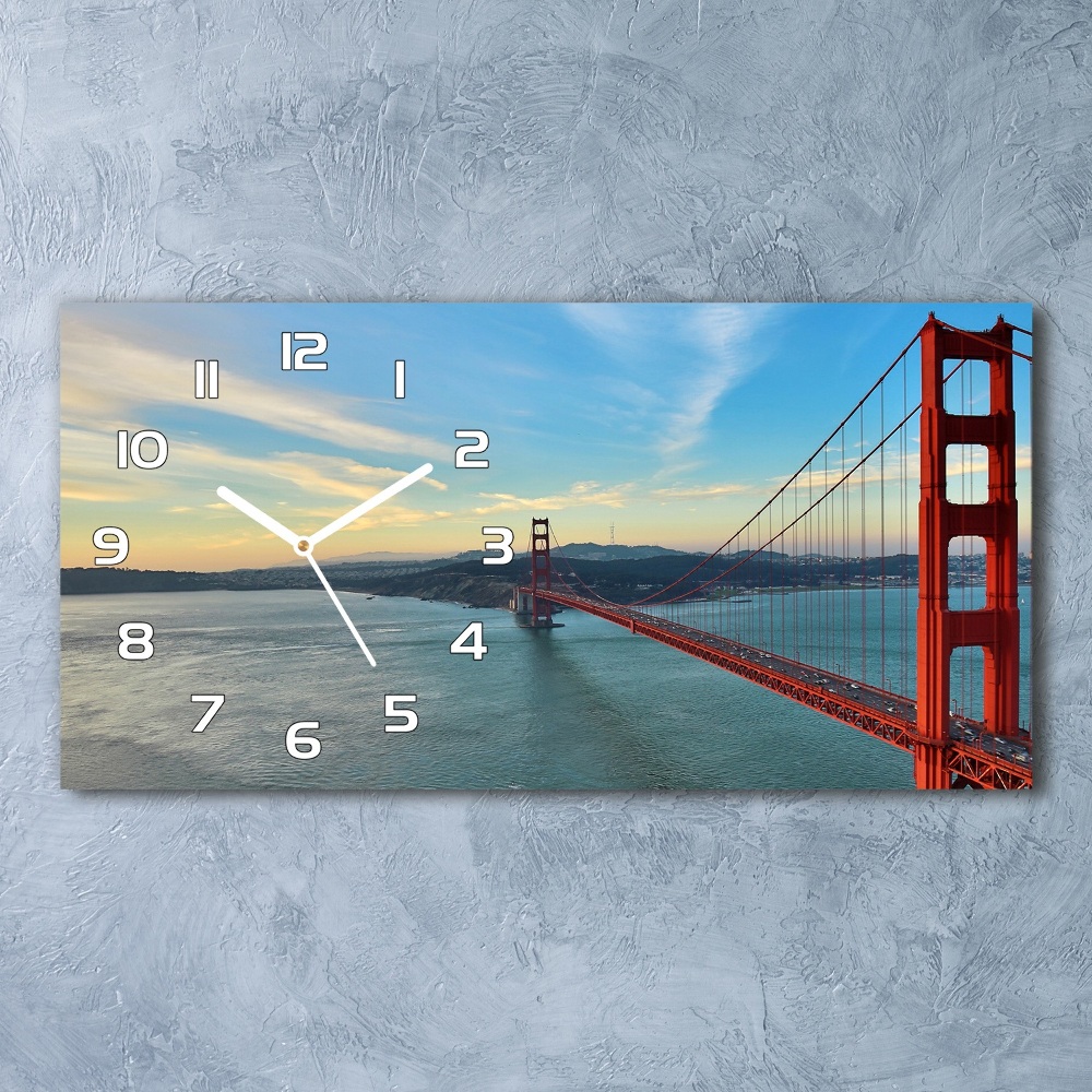 Horizontal wall clock San Francisco bridge